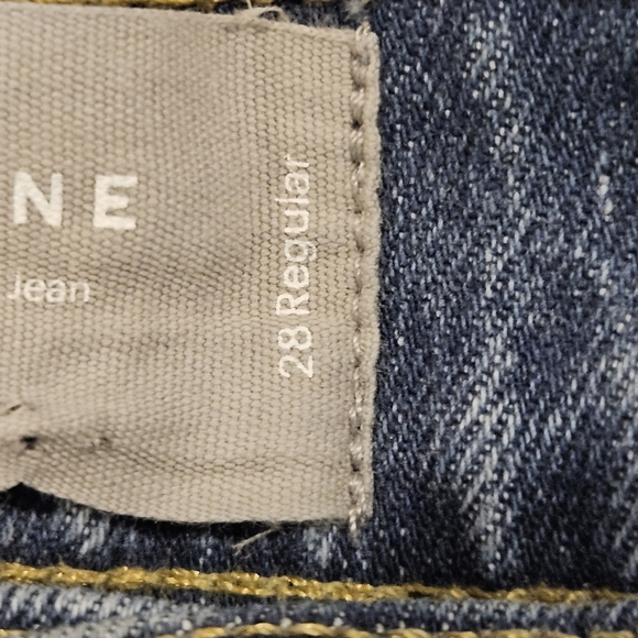 Everlane SZ 28 Blue Med Wash Organic Cotton Curvy Cheeky High Rise Straight Jean - Picture 5 of 12